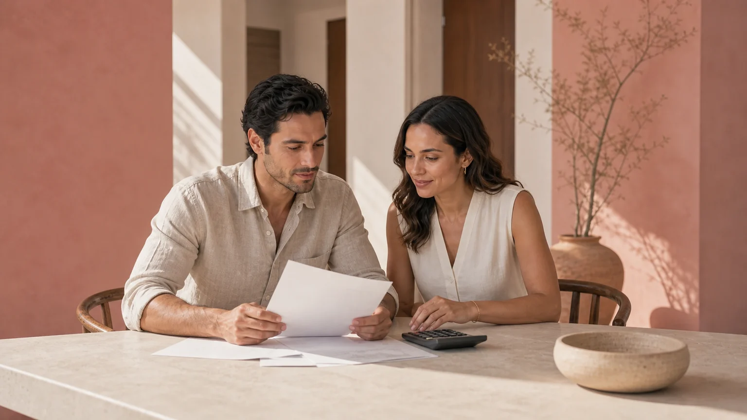 Couple reviewing treatment costs together